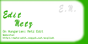 edit metz business card